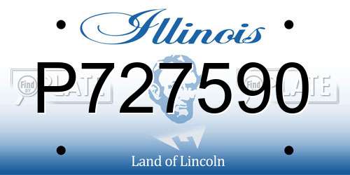 P727590 Illinois License Plate