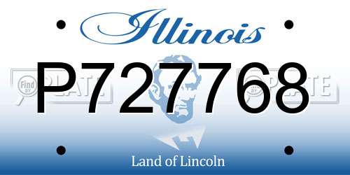 P727768 Illinois License Plate