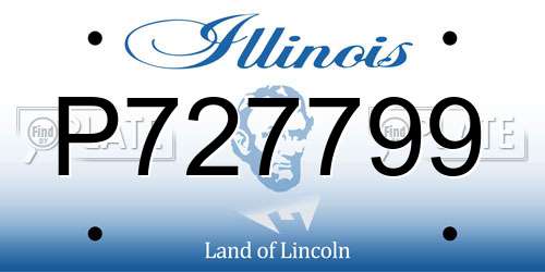 P727799 Illinois License Plate