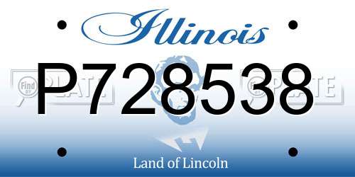 P728538 Illinois License Plate