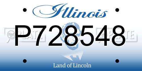 P728548 Illinois License Plate