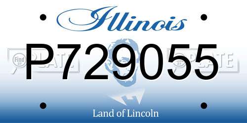 P729055 Illinois License Plate
