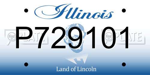 P729101 Illinois License Plate
