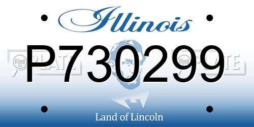 P730299 Illinois License Plate