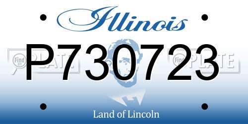 P730723 Illinois License Plate