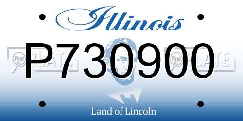 P730900 Illinois License Plate