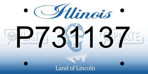 P731137 Illinois License Plate
