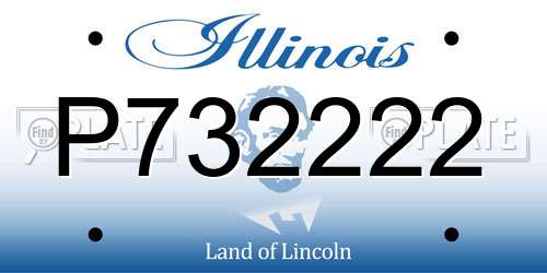 P732222 Illinois License Plate