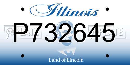 P732645 Illinois License Plate