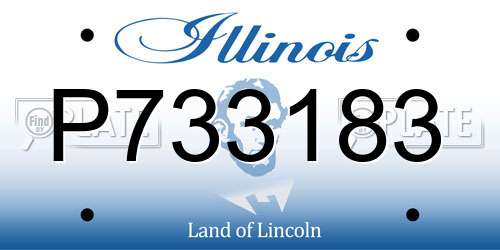 P733183 Illinois License Plate