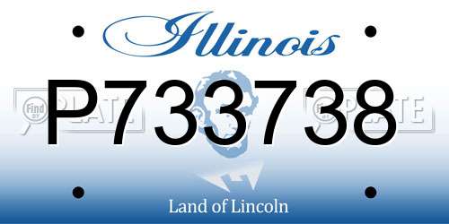 P733738 Illinois License Plate
