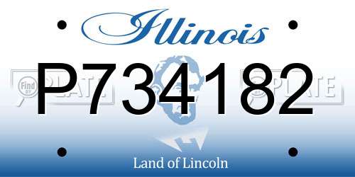 P734182 Illinois License Plate