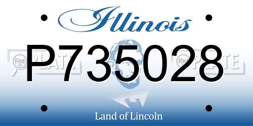 P735028 Illinois License Plate