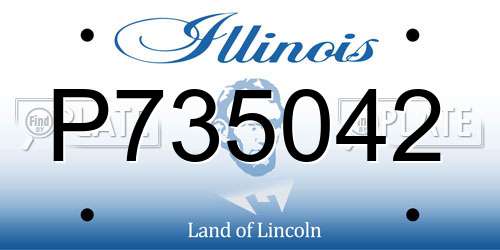 P735042 Illinois License Plate