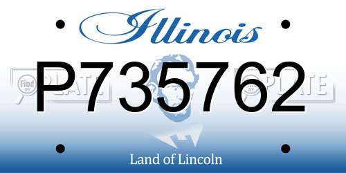 P735762 Illinois License Plate