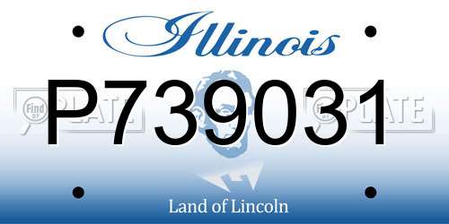 P739031 Illinois License Plate