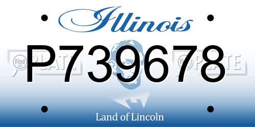 P739678 Illinois License Plate