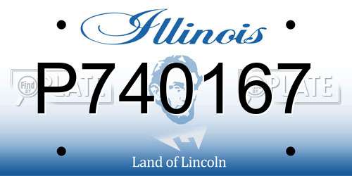 P740167 Illinois License Plate