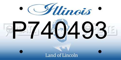 P740493 Illinois License Plate