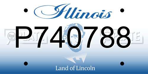 P740788 Illinois License Plate
