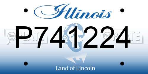 P741224 Illinois License Plate