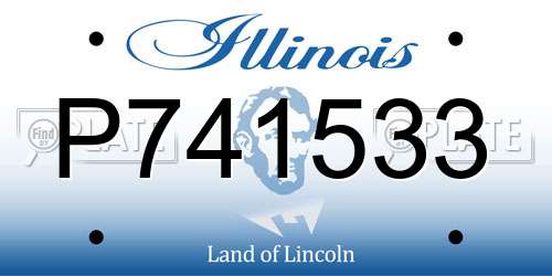 P741533 Illinois License Plate