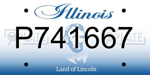 P741667 Illinois License Plate