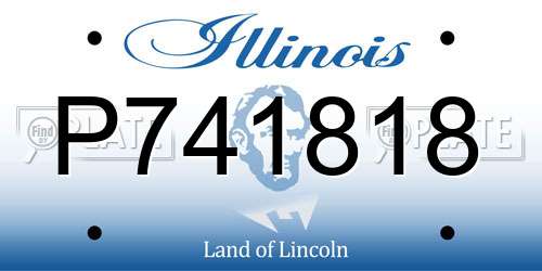 P741818 Illinois License Plate