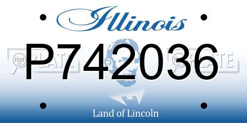 P742036 Illinois License Plate