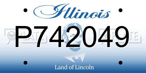 P742049 Illinois License Plate
