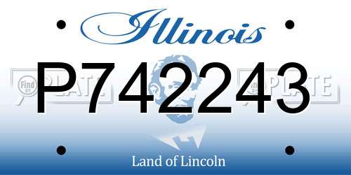 P742243 Illinois License Plate