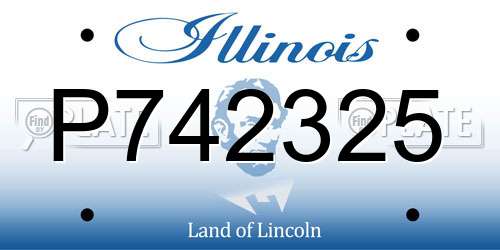P742325 Illinois License Plate