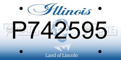 P742595 Illinois License Plate
