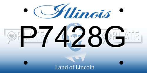 P7428G Illinois License Plate