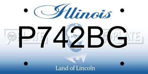 P742BG Illinois License Plate