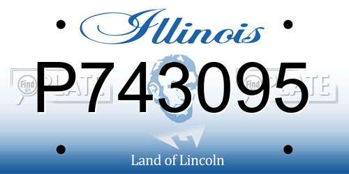 P743095 Illinois License Plate