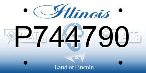 P744790 Illinois License Plate