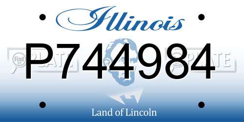 P744984 Illinois License Plate