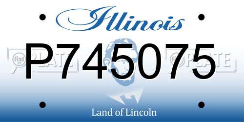 P745075 Illinois License Plate