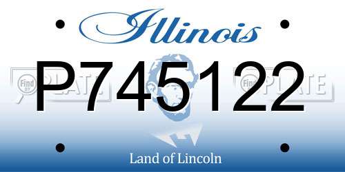 P745122 Illinois License Plate