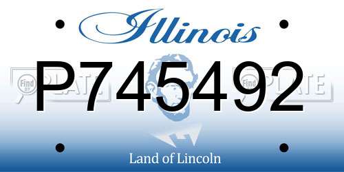 P745492 Illinois License Plate