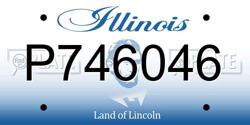 P746046 Illinois License Plate