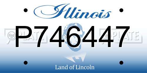 P746447 Illinois License Plate
