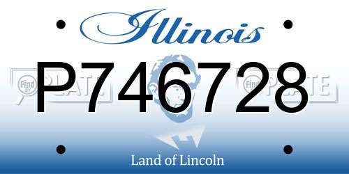 P746728 Illinois License Plate