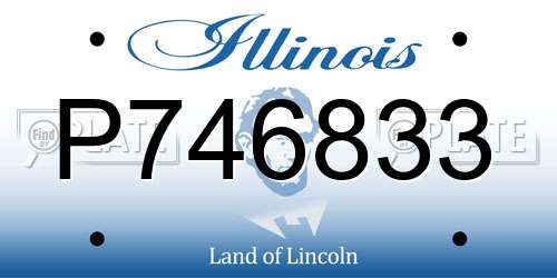 P746833 Illinois License Plate