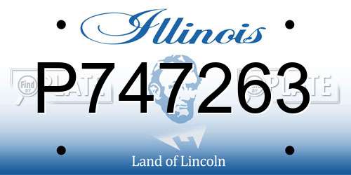 P747263 Illinois License Plate