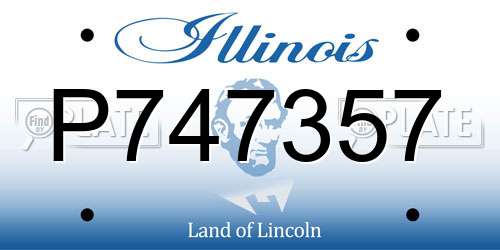 P747357 Illinois License Plate