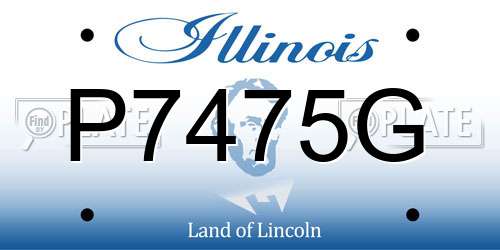 P7475G Illinois License Plate