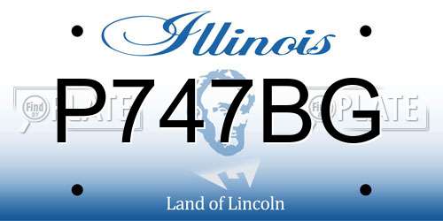 P747BG Illinois License Plate