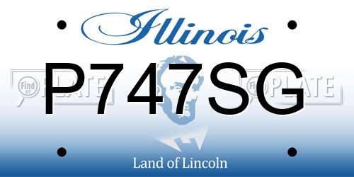 P747SG Illinois License Plate